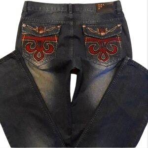 Monarchy Dark Blue Wash Denim Jeans. Men's Size: Waist 32x32 Inseam